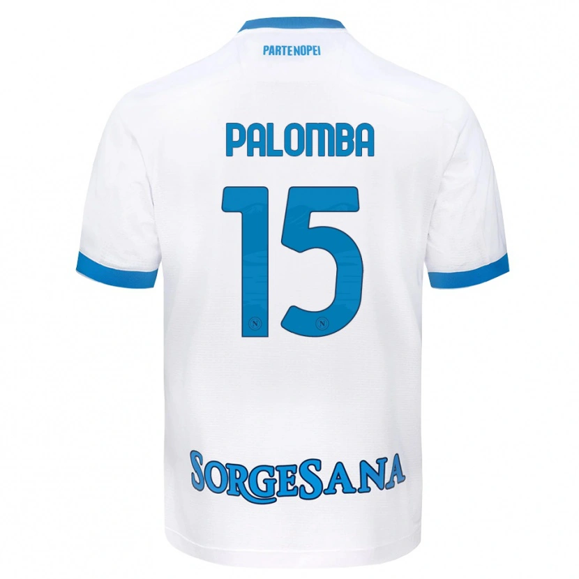 Danxen Kid Fabio Palomba #15 White Sky Blue Away Jersey 2026/27 T-Shirt