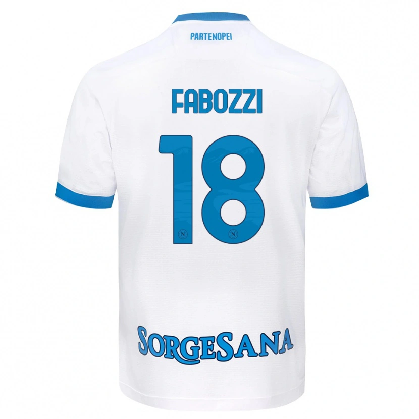 Danxen Kid Vincenzo Fabozzi #18 White Sky Blue Away Jersey 2026/27 T-Shirt