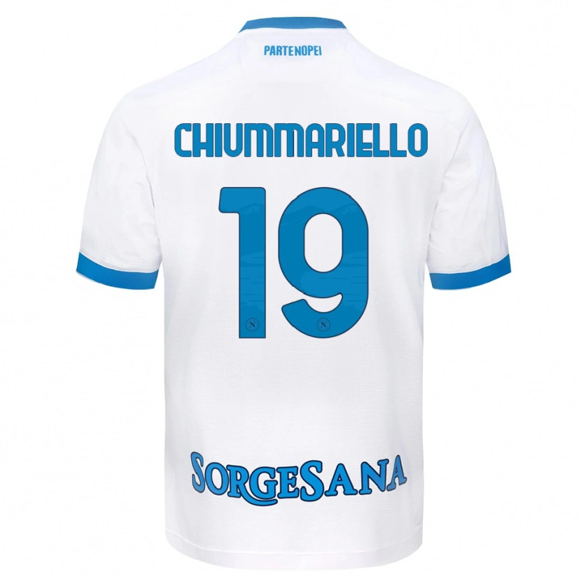 Danxen Kid Andrea Chiummariello #19 White Sky Blue Away Jersey 2026/27 T-Shirt