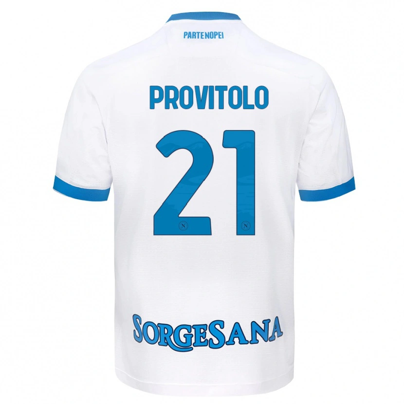 Danxen Kid Vincenzo Provitolo #21 White Sky Blue Away Jersey 2026/27 T-Shirt