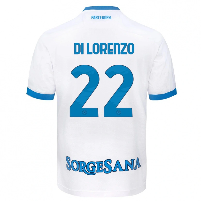 Danxen Kid Giovanni Di Lorenzo #22 White Sky Blue Away Jersey 2026/27 T-Shirt