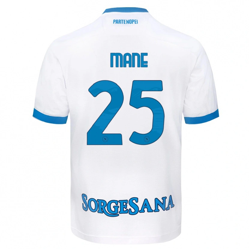Danxen Kid Balla Mousa Mane #25 White Sky Blue Away Jersey 2026/27 T-Shirt