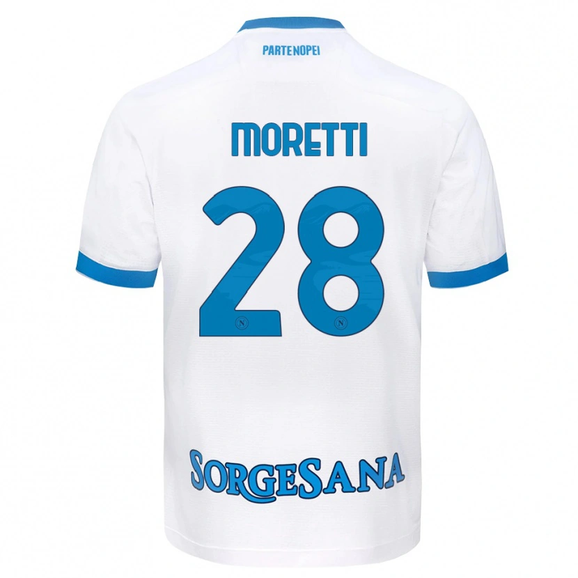 Danxen Kid Ginevra Moretti #28 White Sky Blue Away Jersey 2026/27 T-Shirt