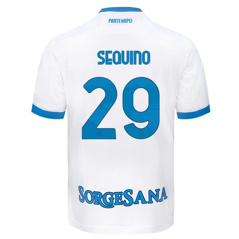 Danxen Kid Giovanni Sequino #29 White Sky Blue Away Jersey 2026/27 T-Shirt