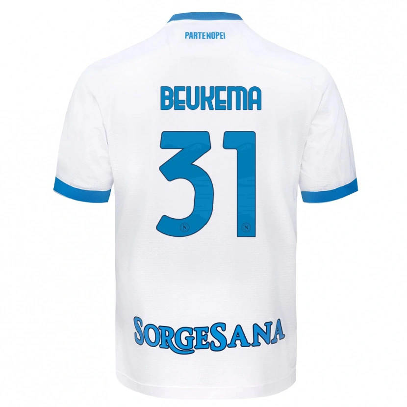 Danxen Kid Sam Beukema #31 White Sky Blue Away Jersey 2026/27 T-Shirt