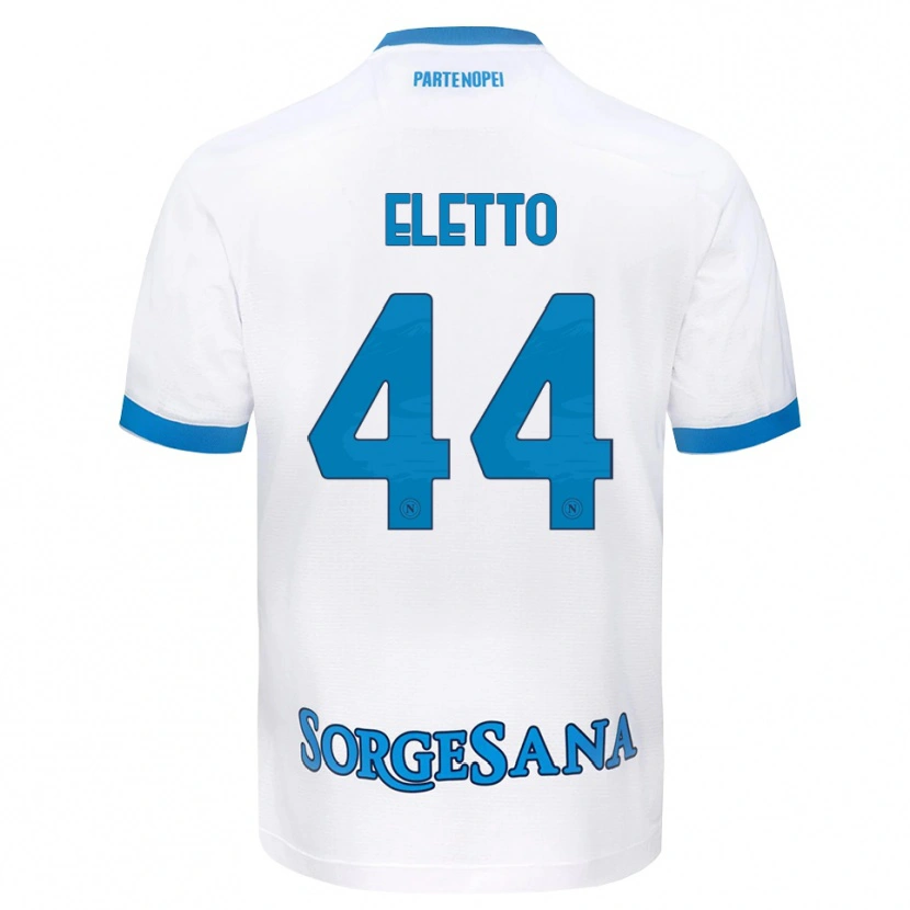 Danxen Kid Francesco Eletto #44 White Sky Blue Away Jersey 2026/27 T-Shirt