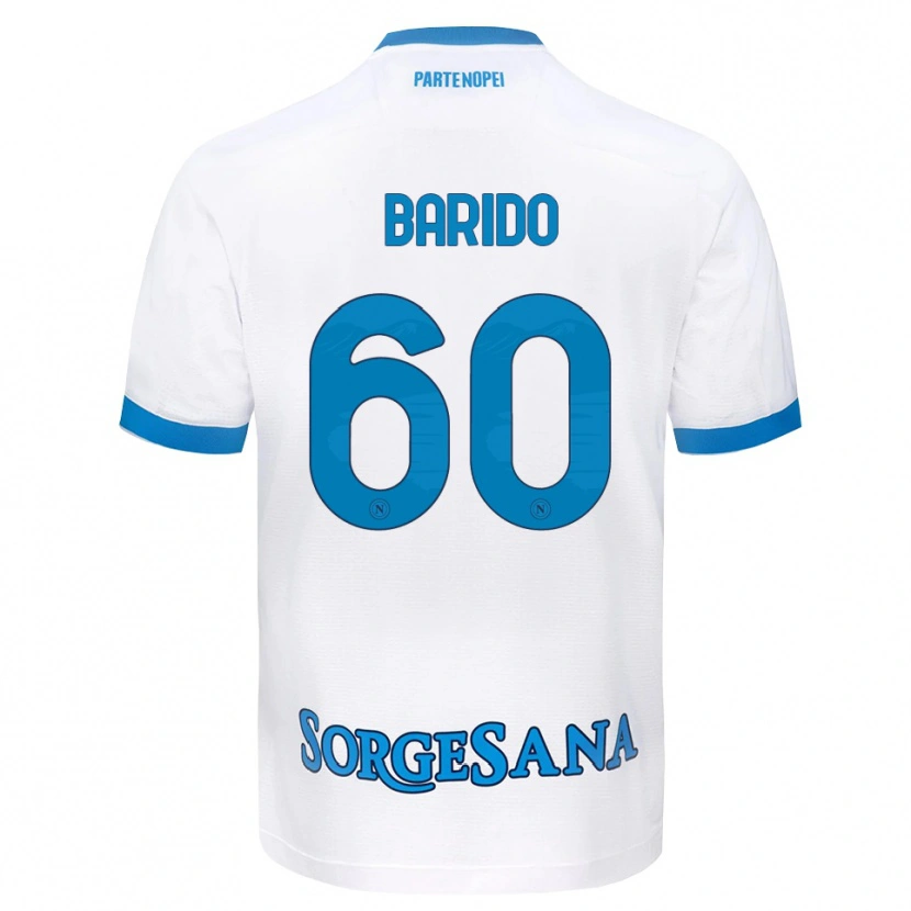 Danxen Kid Francisco Baridó #60 White Sky Blue Away Jersey 2026/27 T-Shirt