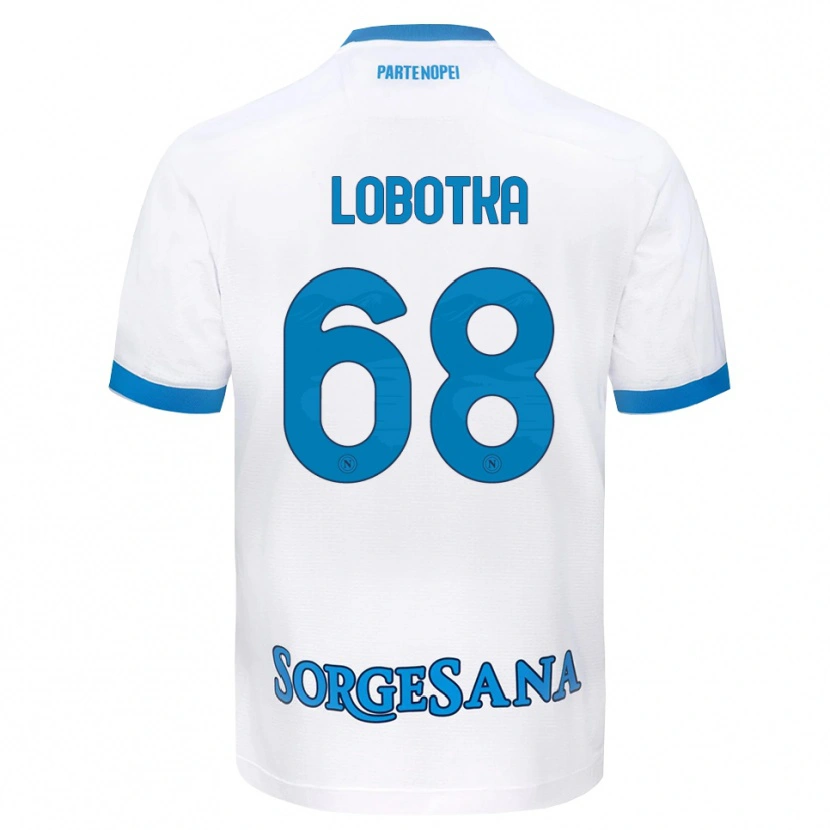 Danxen Kid Stanislav Lobotka #68 White Sky Blue Away Jersey 2026/27 T-Shirt