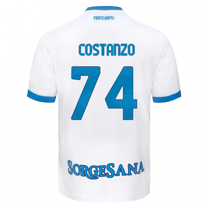 Danxen Kid Davide Costanzo #74 White Sky Blue Away Jersey 2026/27 T-Shirt