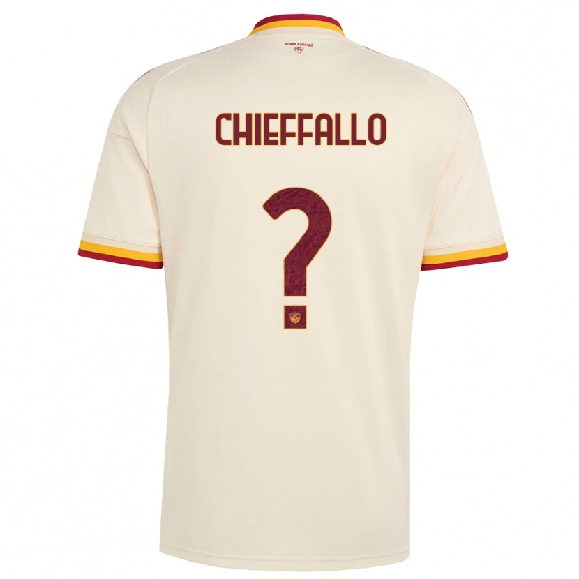 Danxen Kid Niccolò Chieffallo #0 Champagne Red Yellow Away Jersey 2026/27 T-Shirt