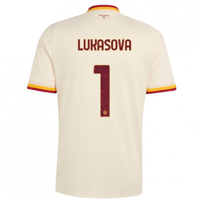 Danxen Kid Olivie Lukášová #1 Champagne Red Yellow Away Jersey 2026/27 T-Shirt
