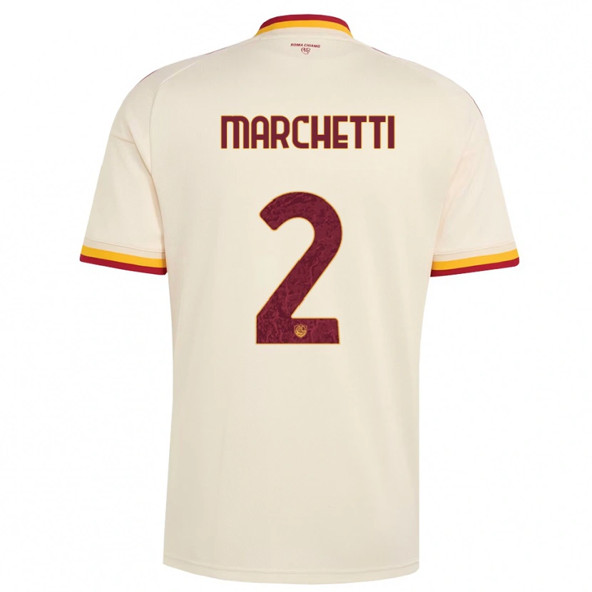 Danxen Kid Tommaso Marchetti #2 Champagne Red Yellow Away Jersey 2026/27 T-Shirt