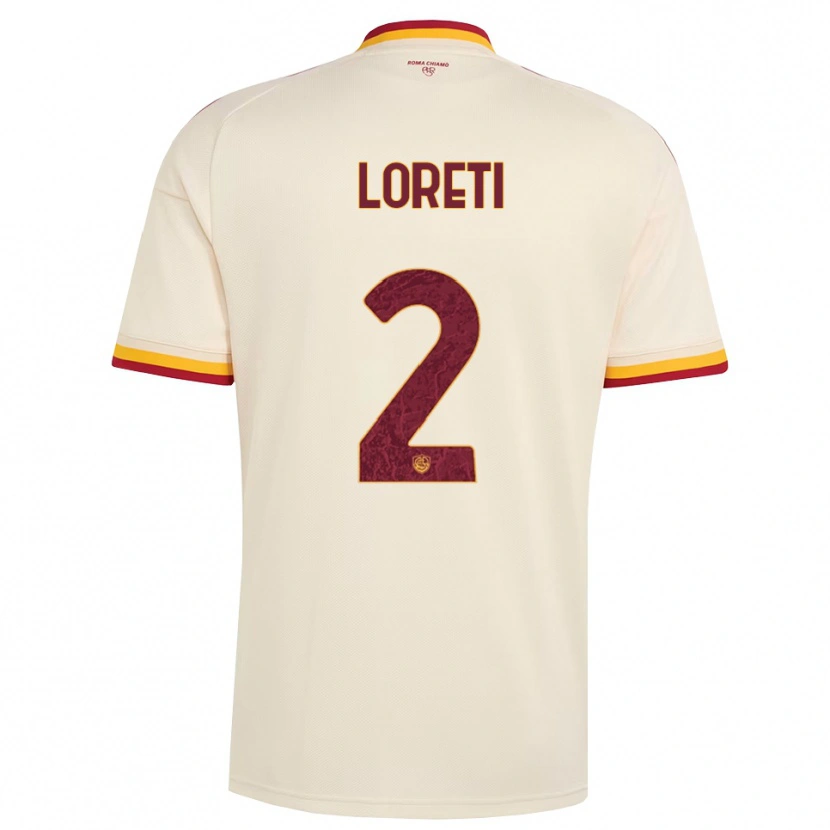 Danxen Kid Mirko Loreti #2 Champagne Red Yellow Away Jersey 2026/27 T-Shirt