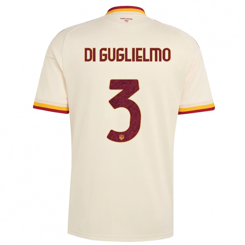 Danxen Kid Lucia Di Guglielmo #3 Champagne Red Yellow Away Jersey 2026/27 T-Shirt