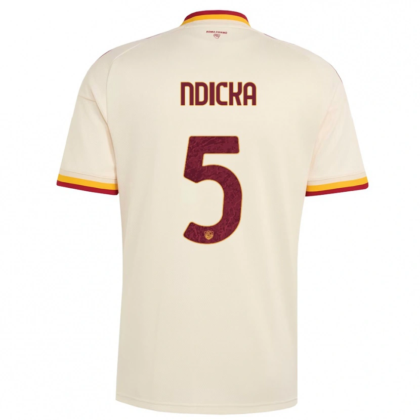 Danxen Kid Evan Ndicka #5 Champagne Red Yellow Away Jersey 2026/27 T-Shirt