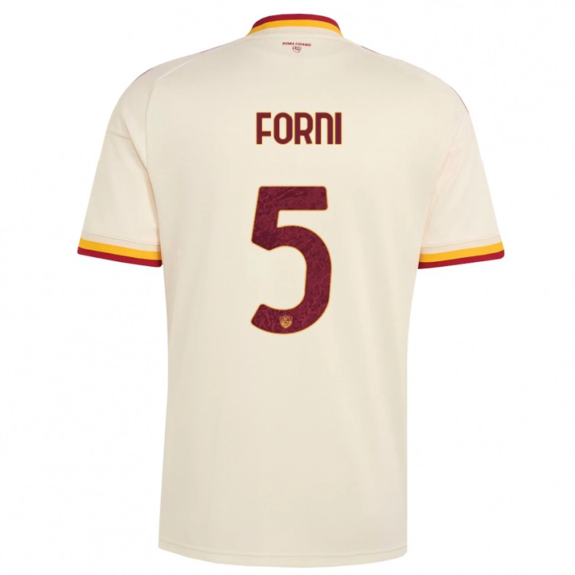 Danxen Kid Matteo Forni #5 Champagne Red Yellow Away Jersey 2026/27 T-Shirt