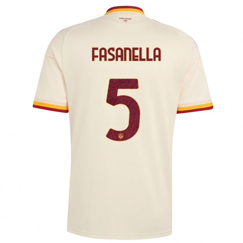 Danxen Kid Rafael Fasanella #5 Champagne Red Yellow Away Jersey 2026/27 T-Shirt