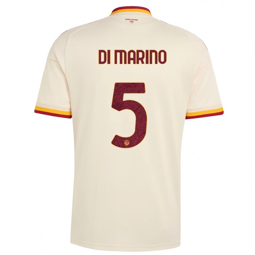 Danxen Kid Baldo Di Marino #5 Champagne Red Yellow Away Jersey 2026/27 T-Shirt