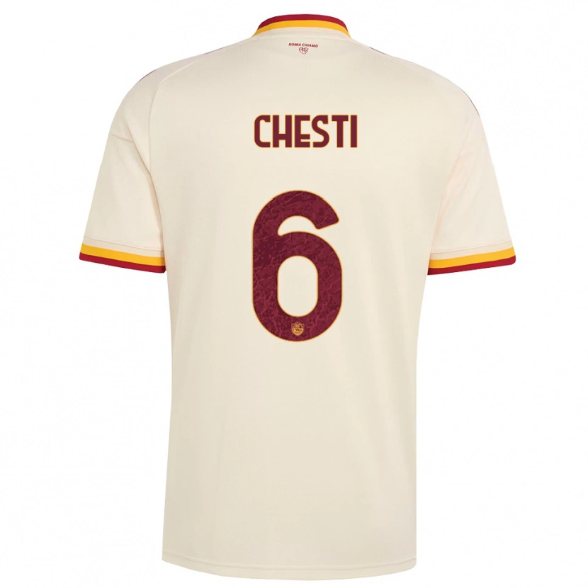 Danxen Kid Francesco Chesti #6 Champagne Red Yellow Away Jersey 2026/27 T-Shirt