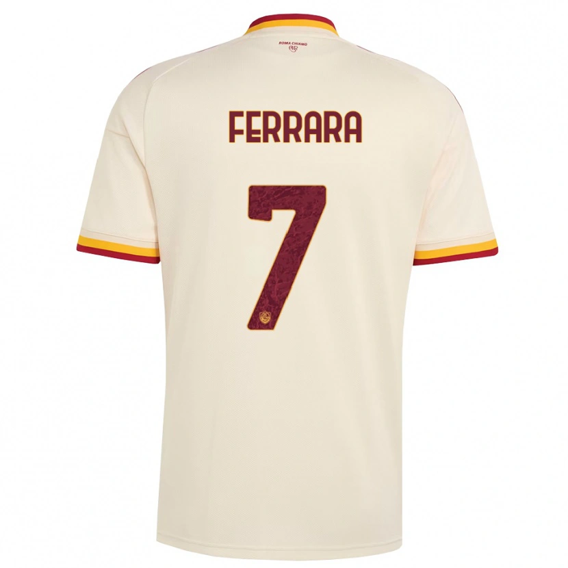 Danxen Kid Francesco Ferrara #7 Champagne Red Yellow Away Jersey 2026/27 T-Shirt