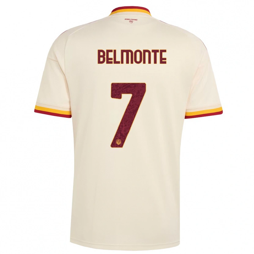 Danxen Kid Samuele Belmonte #7 Champagne Red Yellow Away Jersey 2026/27 T-Shirt