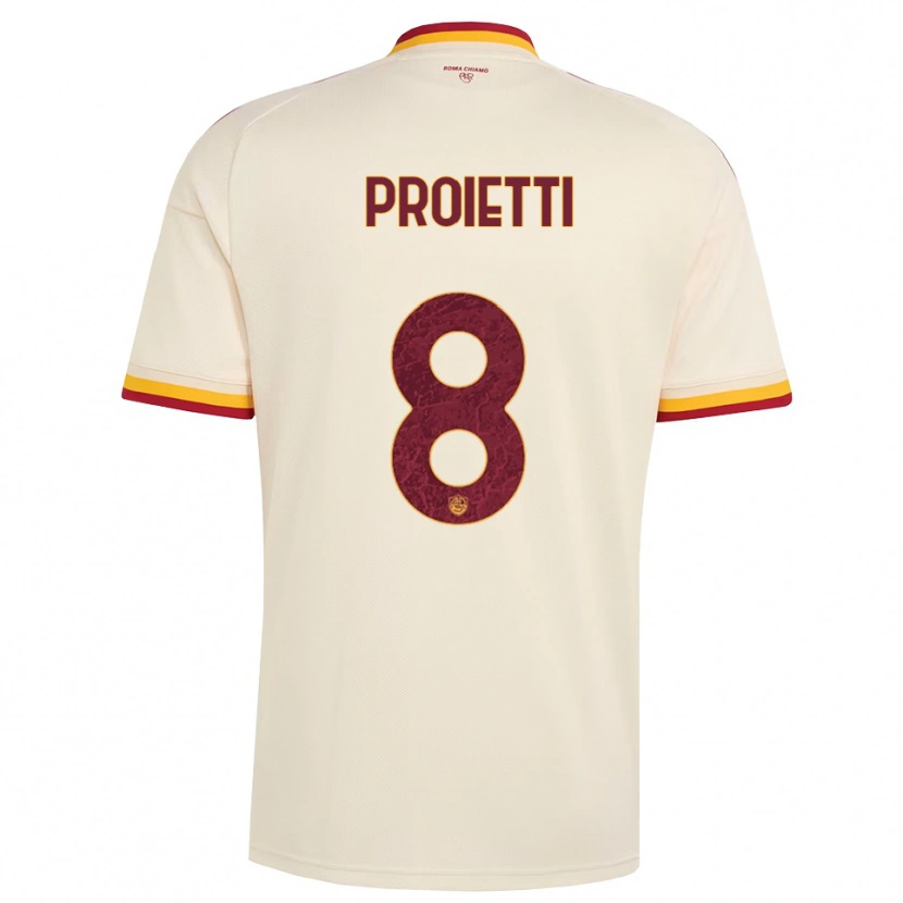 Danxen Kid Mauro Proietti #8 Champagne Red Yellow Away Jersey 2026/27 T-Shirt