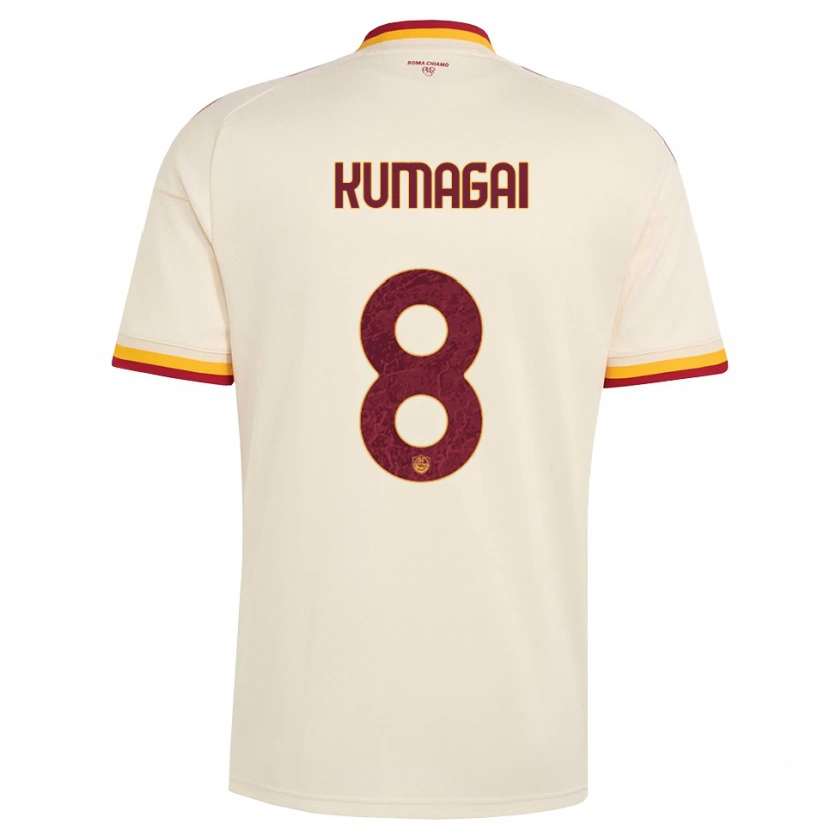 Danxen Kid Saki Kumagai #8 Champagne Red Yellow Away Jersey 2026/27 T-Shirt