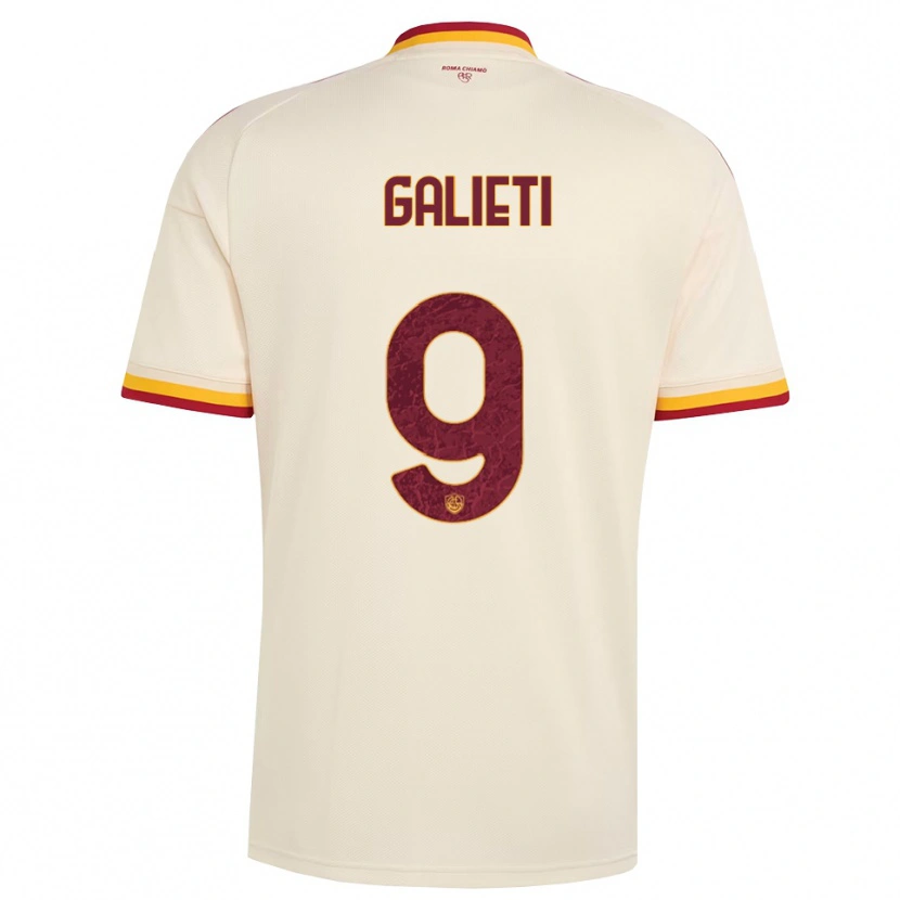 Danxen Kid Leonardo Galieti #9 Champagne Red Yellow Away Jersey 2026/27 T-Shirt