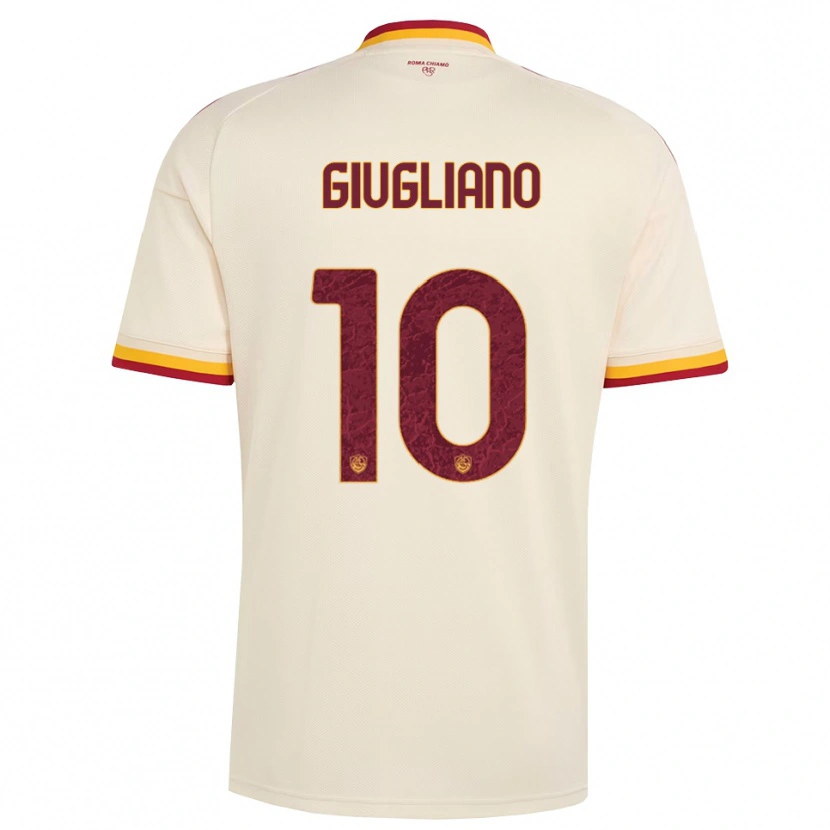 Danxen Kid Manuela Giugliano #10 Champagne Red Yellow Away Jersey 2026/27 T-Shirt
