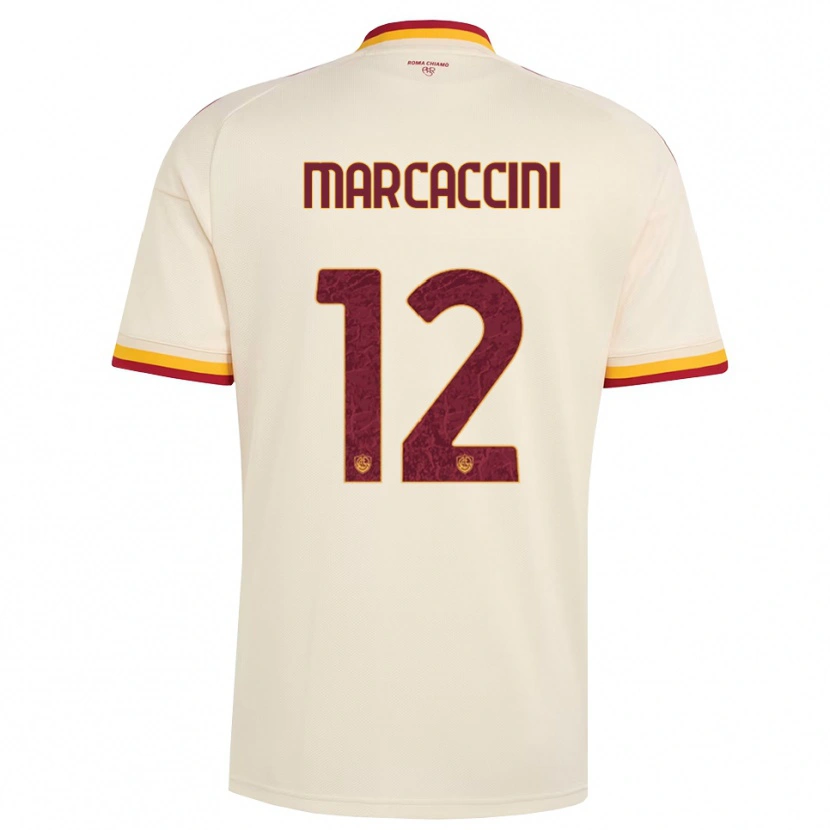 Danxen Kid Alessio Marcaccini #12 Champagne Red Yellow Away Jersey 2026/27 T-Shirt