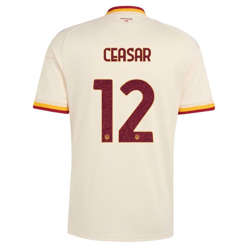Danxen Kid Camelia Ceasar #12 Champagne Red Yellow Away Jersey 2026/27 T-Shirt