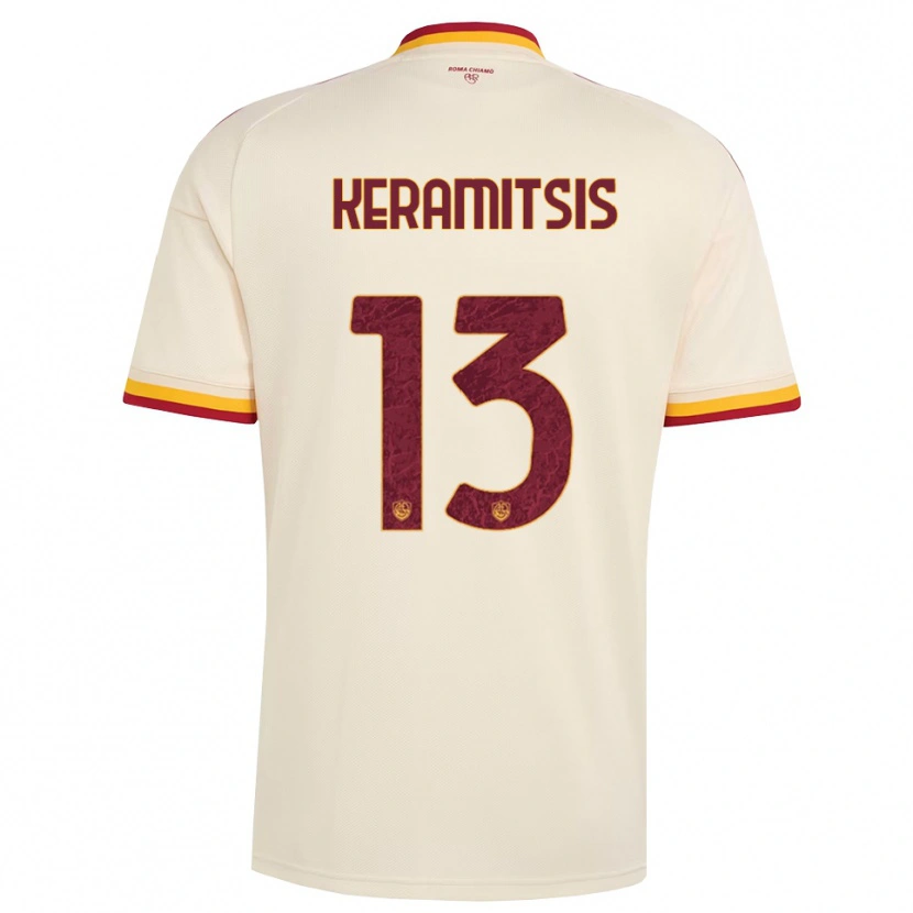 Danxen Kid Dimitrios Keramitsis #13 Champagne Red Yellow Away Jersey 2026/27 T-Shirt