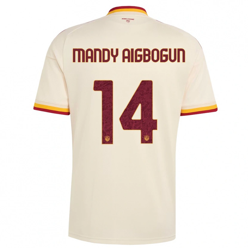 Danxen Kid Eseosa Mandy Aigbogun #14 Champagne Red Yellow Away Jersey 2026/27 T-Shirt
