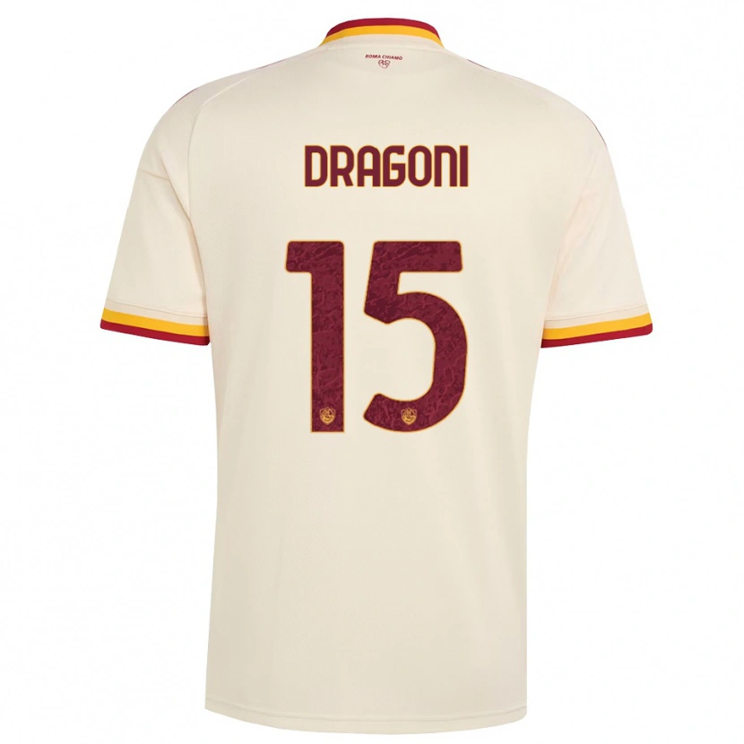 Danxen Kid Giulia Dragoni #15 Champagne Red Yellow Away Jersey 2026/27 T-Shirt