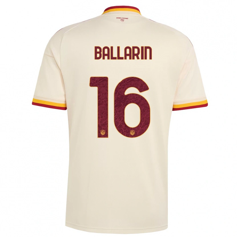 Danxen Kid Francesco Ballarin #16 Champagne Red Yellow Away Jersey 2026/27 T-Shirt