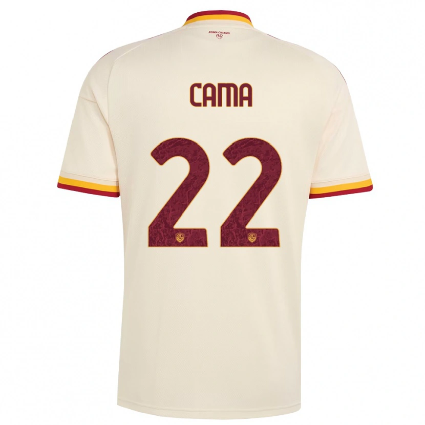 Danxen Kid Cristian Cama #22 Champagne Red Yellow Away Jersey 2026/27 T-Shirt