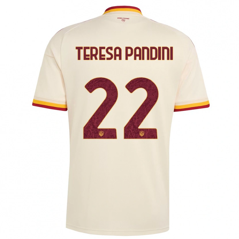 Danxen Kid Marta Teresa Pandini #22 Champagne Red Yellow Away Jersey 2026/27 T-Shirt