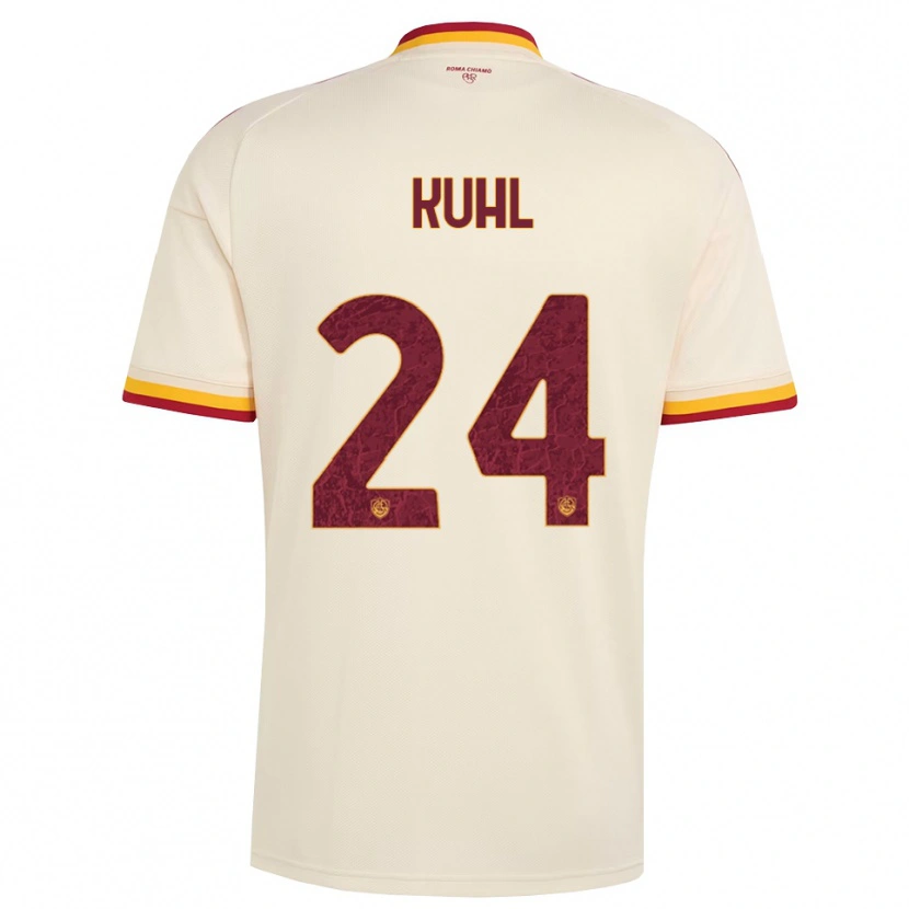Danxen Kid Kathrine Møller Kühl #24 Champagne Red Yellow Away Jersey 2026/27 T-Shirt