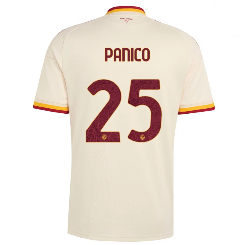 Danxen Kid Francesco Panico #25 Champagne Red Yellow Away Jersey 2026/27 T-Shirt