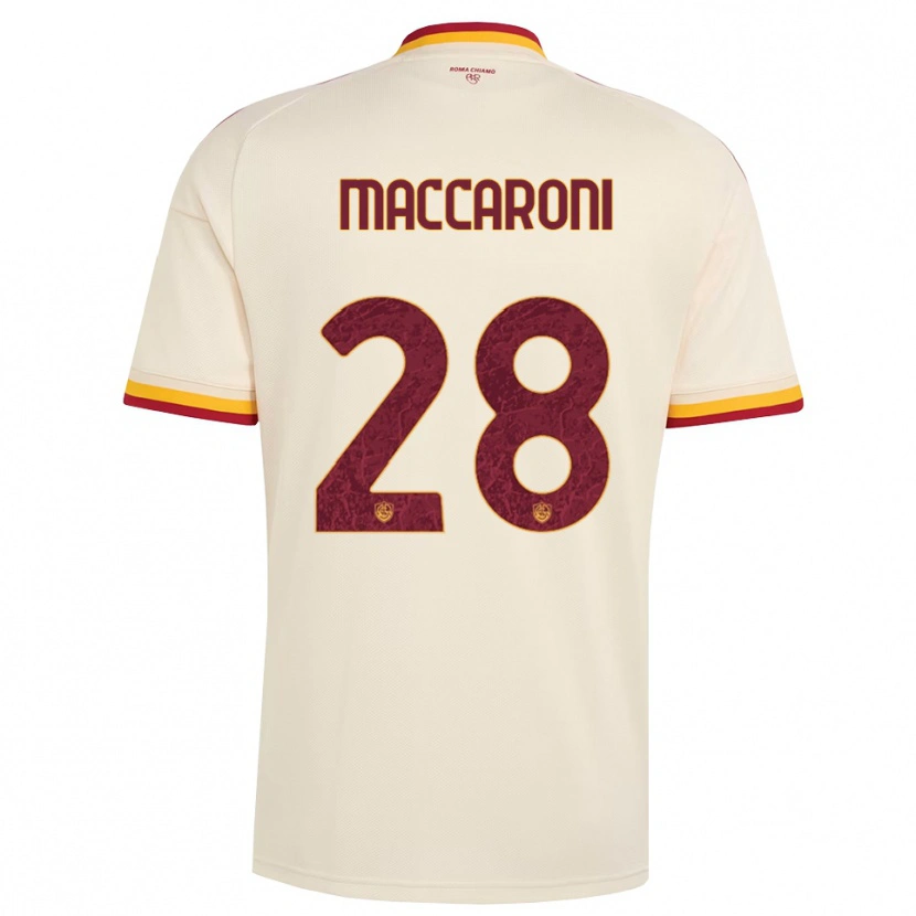 Danxen Kid Valerio Maccaroni #28 Champagne Red Yellow Away Jersey 2026/27 T-Shirt
