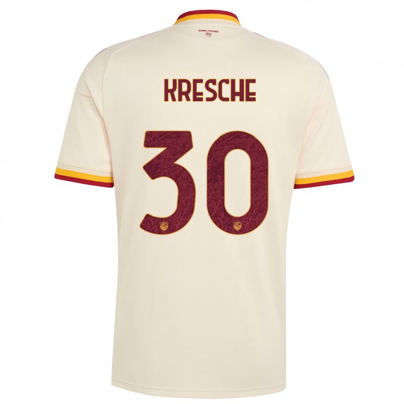 Danxen Kid Isabella Kresche #30 Champagne Red Yellow Away Jersey 2026/27 T-Shirt