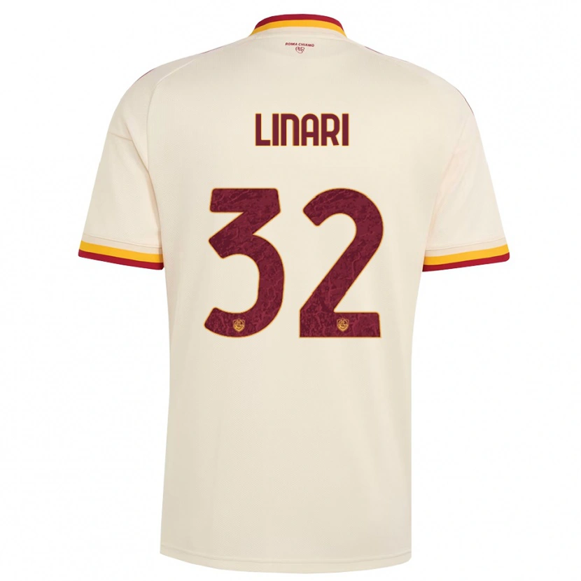 Danxen Kid Elena Linari #32 Champagne Red Yellow Away Jersey 2026/27 T-Shirt