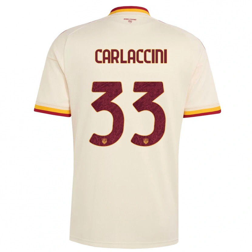 Danxen Kid Samuele Carlaccini #33 Champagne Red Yellow Away Jersey 2026/27 T-Shirt