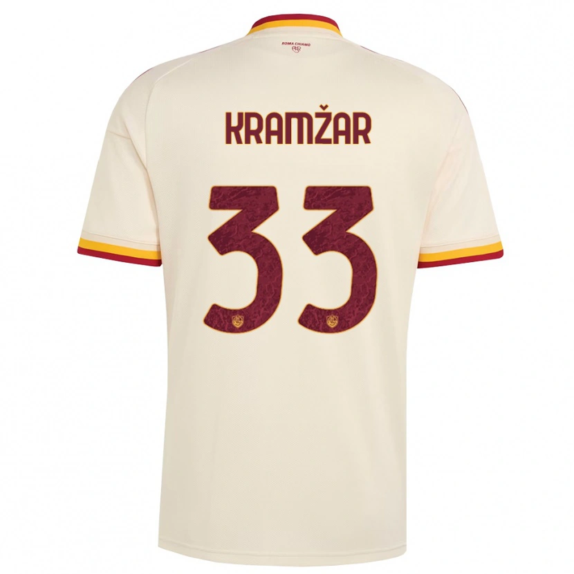 Danxen Kid Zara Kramžar #33 Champagne Red Yellow Away Jersey 2026/27 T-Shirt
