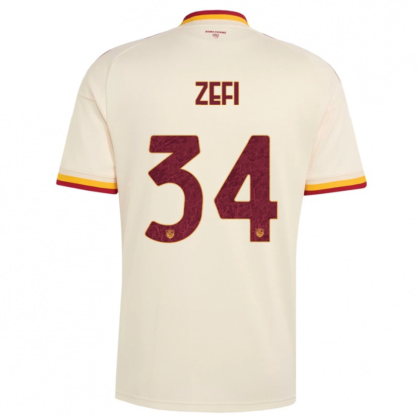 Danxen Kid Kevin Zefi #34 Champagne Red Yellow Away Jersey 2026/27 T-Shirt