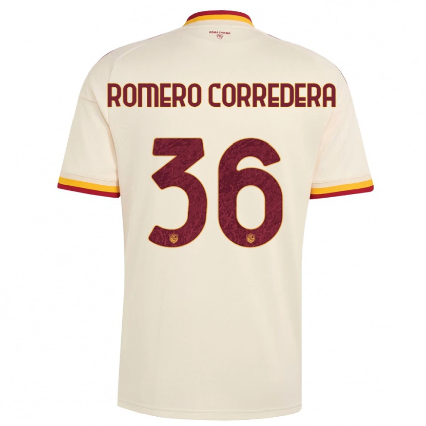 Danxen Kid Miguel Romero Corredera #36 Champagne Red Yellow Away Jersey 2026/27 T-Shirt