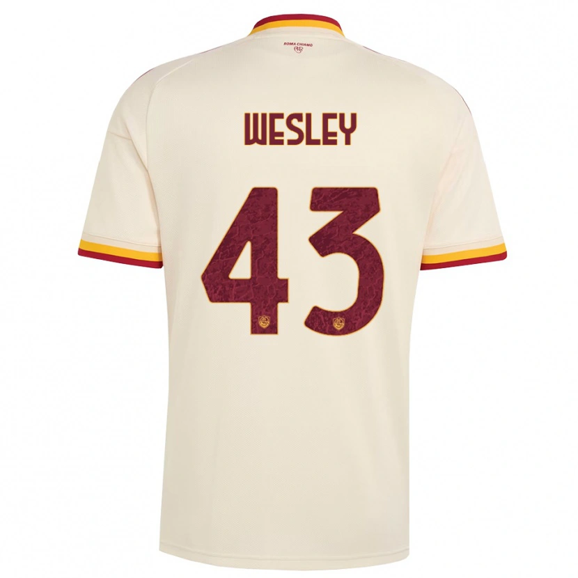Danxen Kid Wesley Vinícius França Lima #43 Champagne Red Yellow Away Jersey 2026/27 T-Shirt