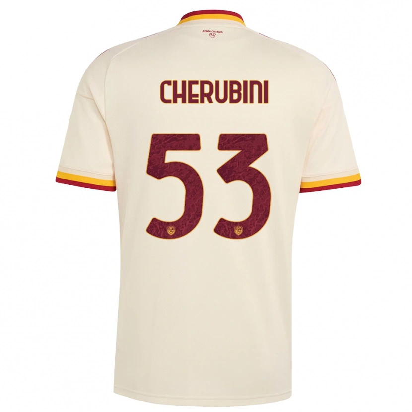 Danxen Kid Martina Cherubini #53 Champagne Red Yellow Away Jersey 2026/27 T-Shirt