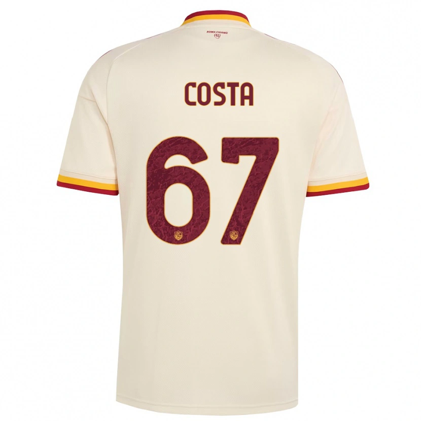 Danxen Kid João Costa #67 Champagne Red Yellow Away Jersey 2026/27 T-Shirt