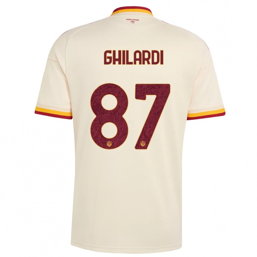 Danxen Kid Daniele Ghilardi #87 Champagne Red Yellow Away Jersey 2026/27 T-Shirt